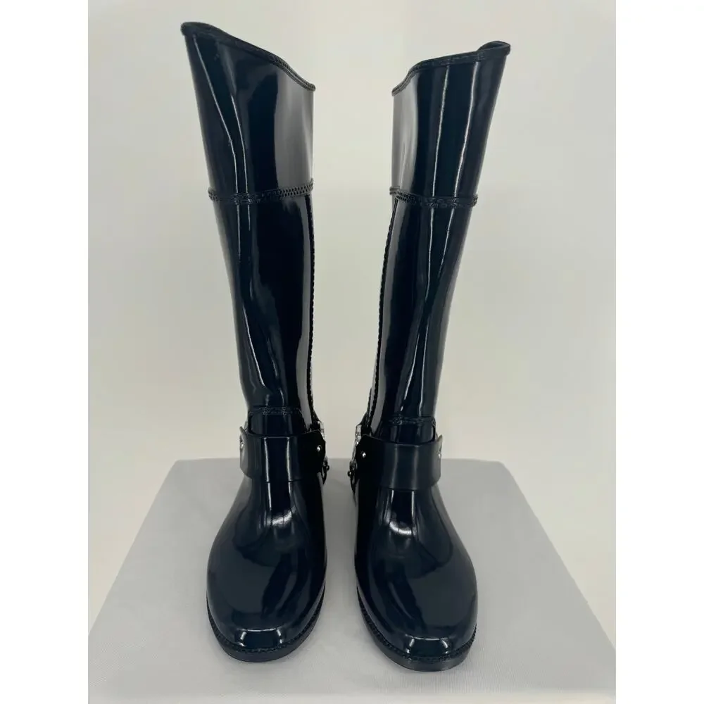Michael Kors Fulton Harness Rain Blue Boots  Women Size 6
